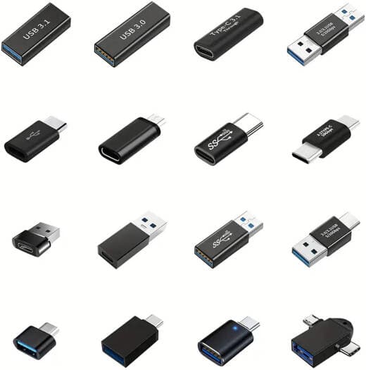 16pcs USB-C to USB 3.0 Adapter