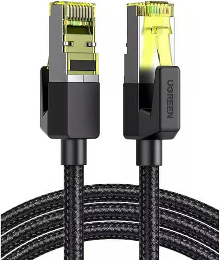 UGreen Cat 7 Shielded Round Cable With Braided Modular RJ45 Ethernet 2M Cable Plugs | 80423
